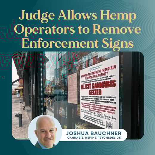 Judge Allows Hemp Operators to Remove Enforcement Signs
