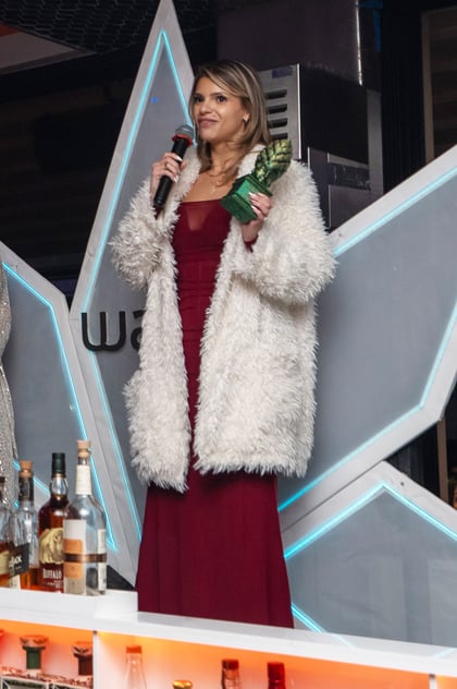 Natalie Budtenders Ball Accepting Award